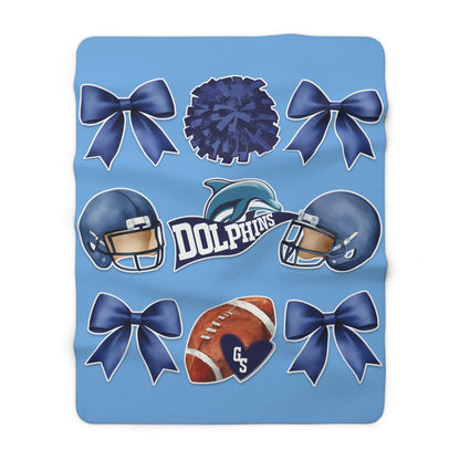Dolphin Coquette Style Sherpa Blanket