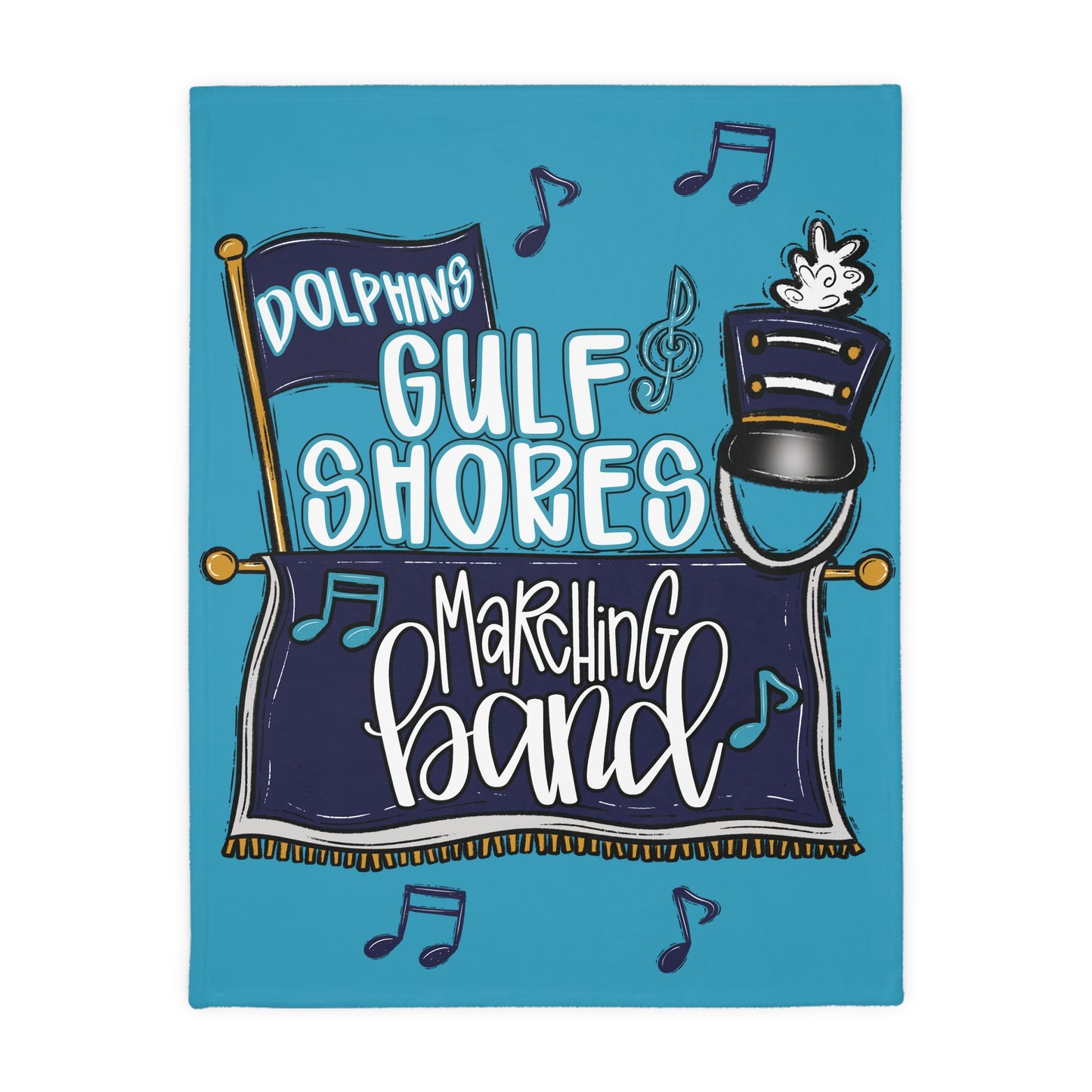 GS Marching Band 2 Sided Cozy Microfiber Blanket