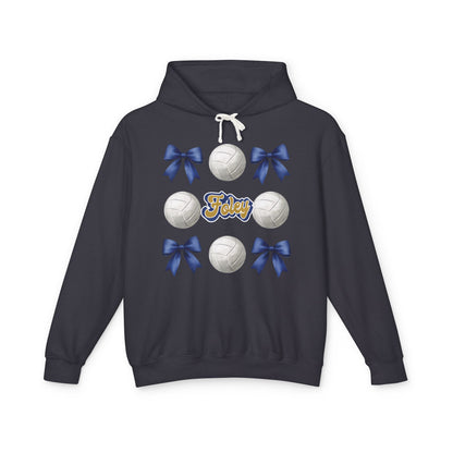 Foley Lions Coquette Bows & Volleyball Hooded Sweatshirt - Comfort Colors