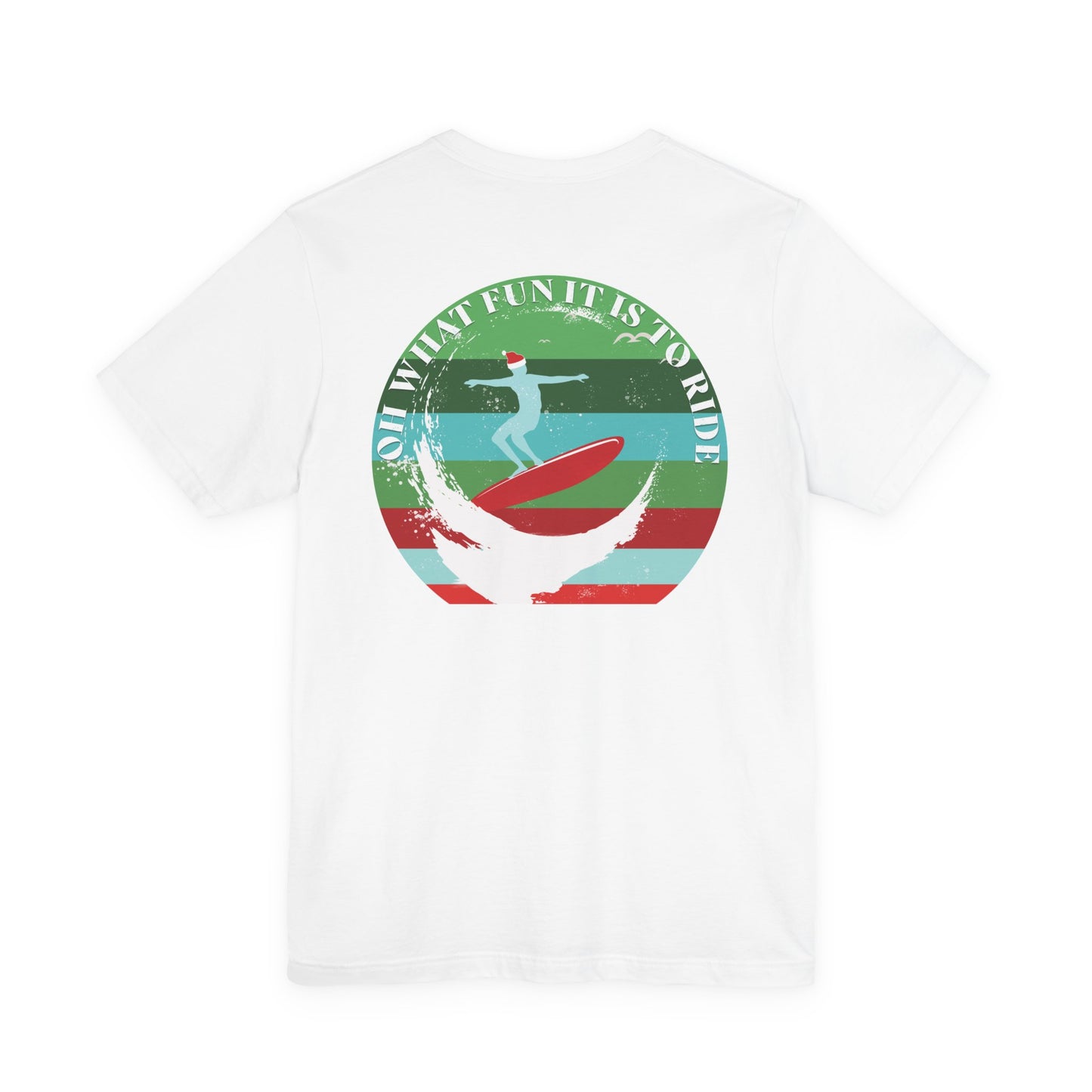 Adult Christmas Surfing Tee - Bella Canvas