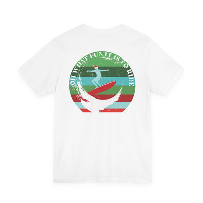 Adult Christmas Surfing Tee - Bella Canvas