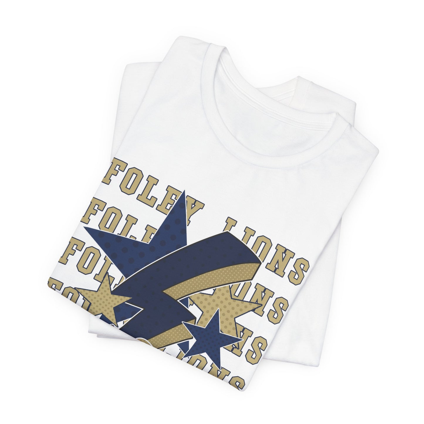 Foley Lions Hearts, Stars, Lightning Tee - Bella Canvas