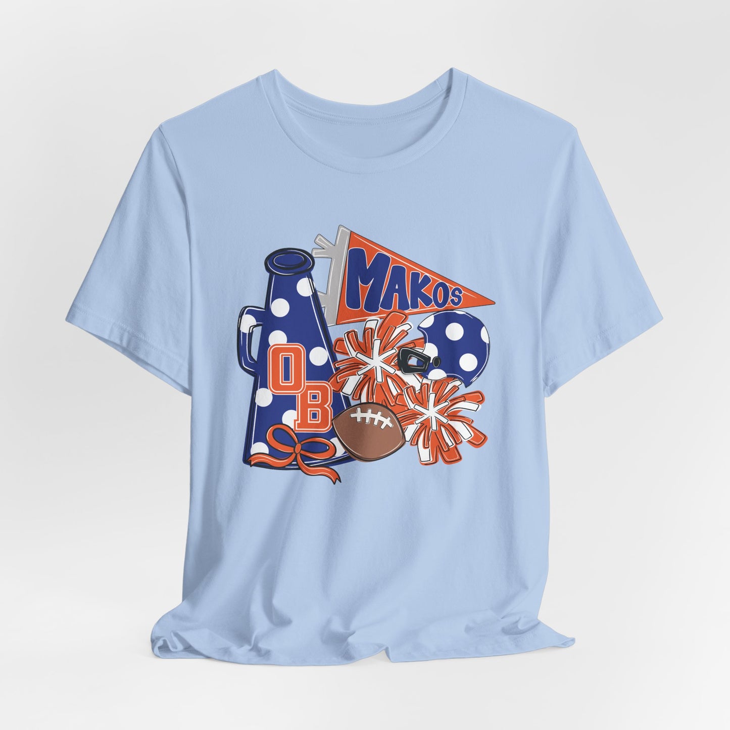 Adult Mega Makos Spirit Football Tee - Bella Canvas