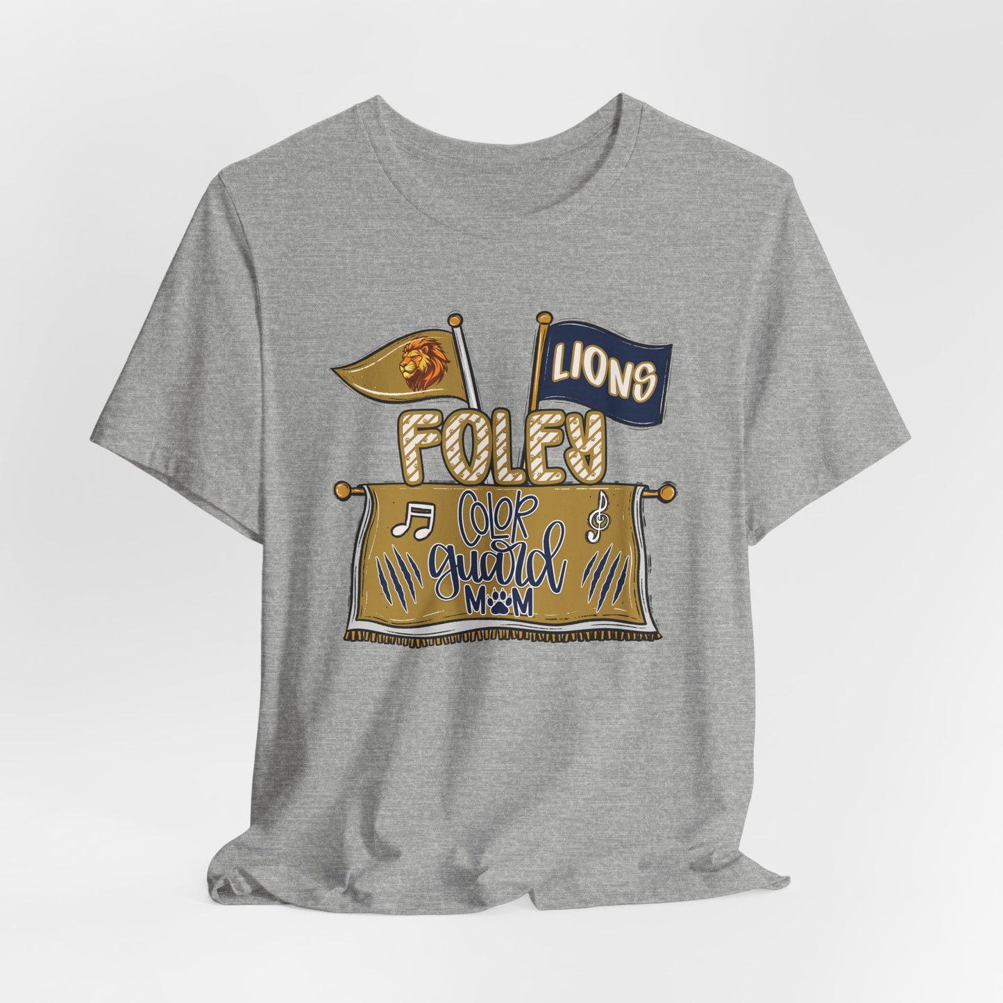 Adult Lions Color Guard Mom Tee - Bella Canvas