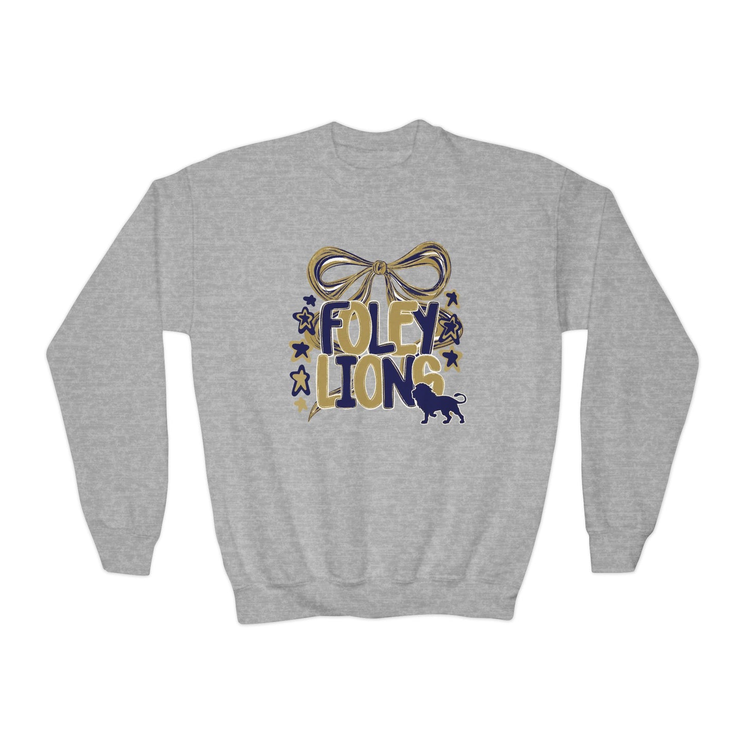 Youth Foley Lions Bow Sweatshirt - Gildan