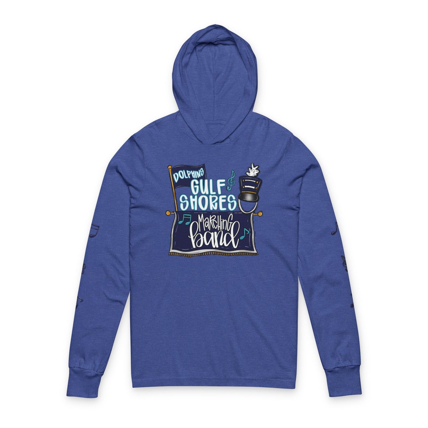 Gulf Shores Marching Band Hooded Tee - Bella Canvas