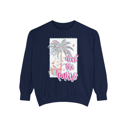 Deck the Palms Sweatshirt - Comfort Colors