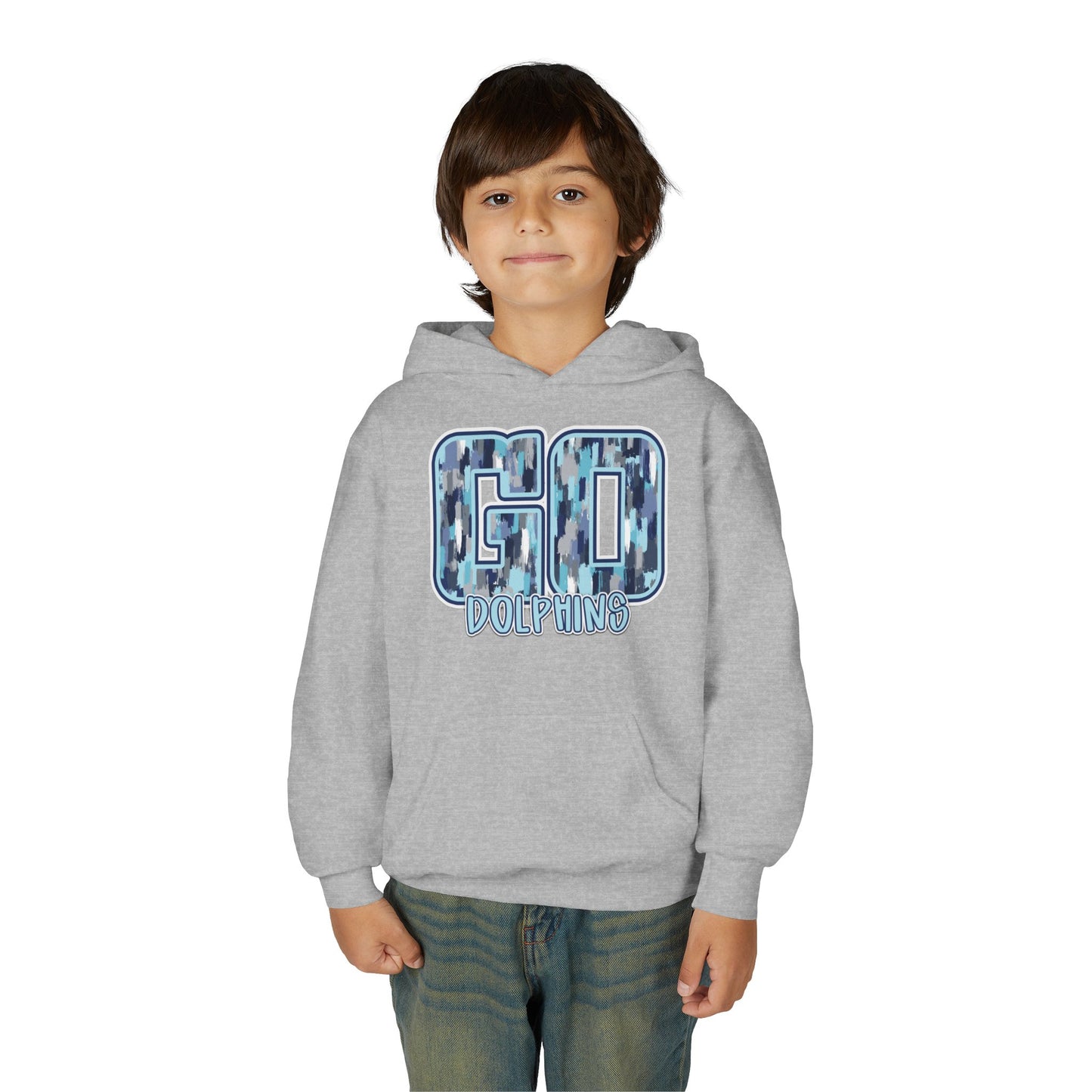 Youth GO Dolphins Hoodie - Gildan