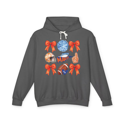 Makos Coquette Football Hoodie - Comfort Colors