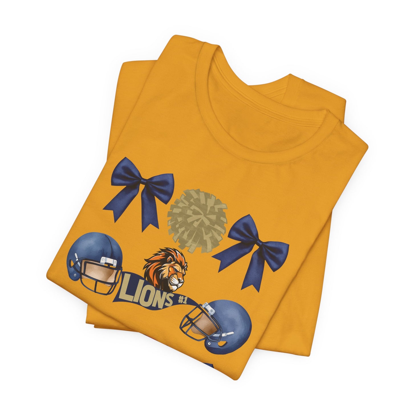 Lions Coquette Football Cheer Tee - Bella Canvas