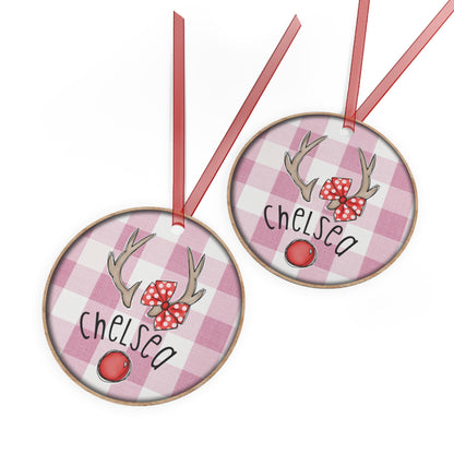Personalized Girl Reindeer Ornament