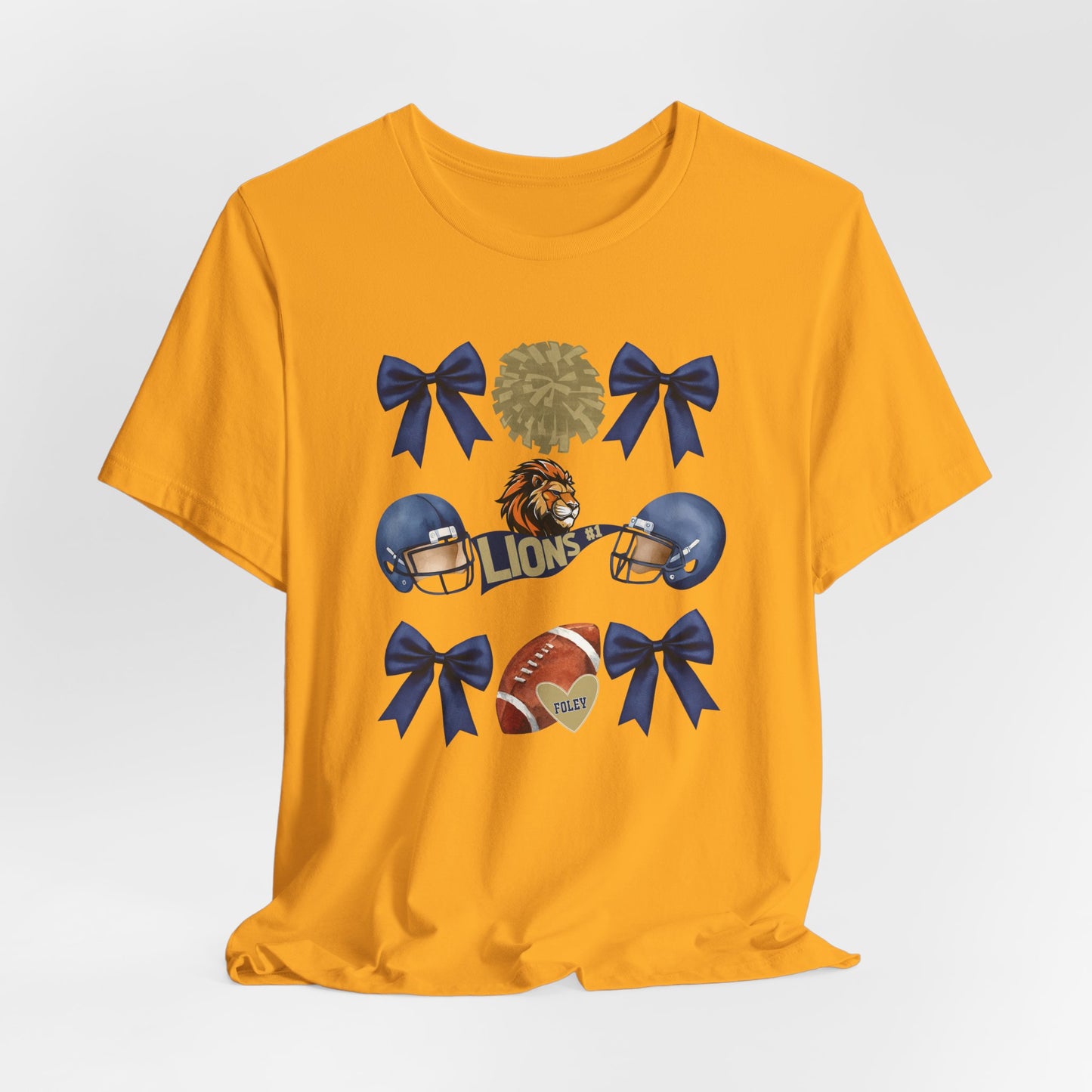 Lions Coquette Football Cheer Tee - Bella Canvas