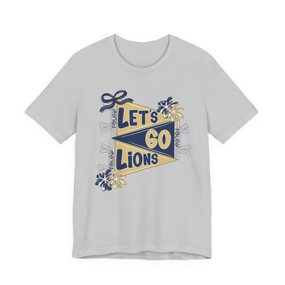 Let's Go Lions Pennant Tee - Bella Canvas