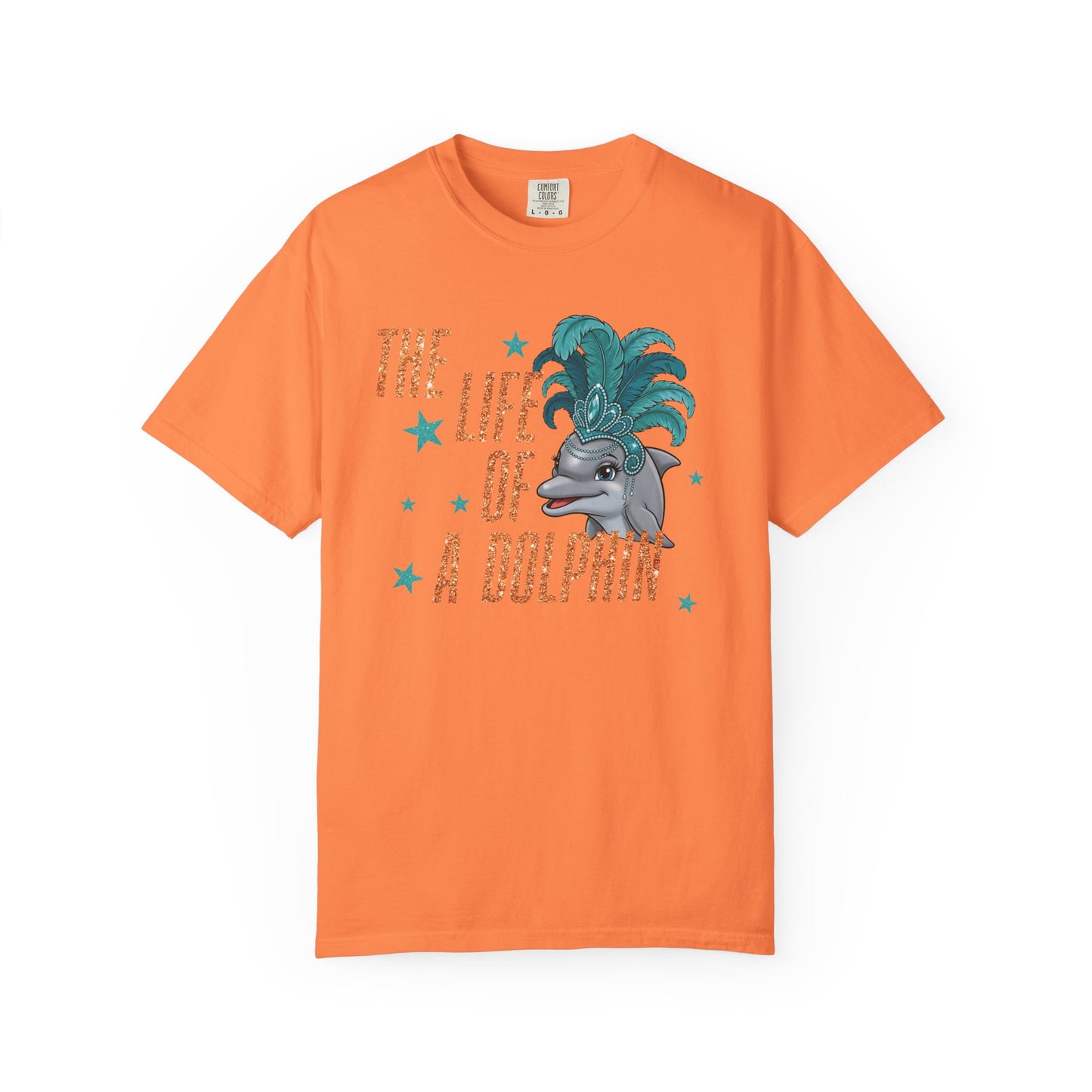 Adult Life of a Dolphin Faux Glitter - Comfort Colors