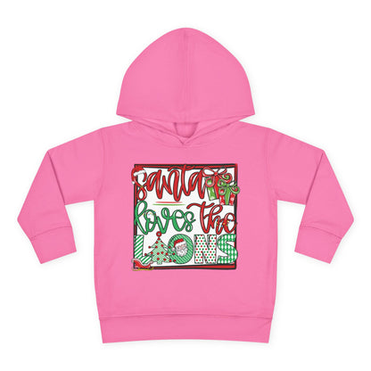Santa Loves The Lions Toddler Hoodie
