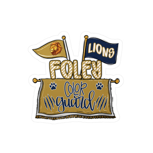 Foley Lions Color Guard Vinyl Decals