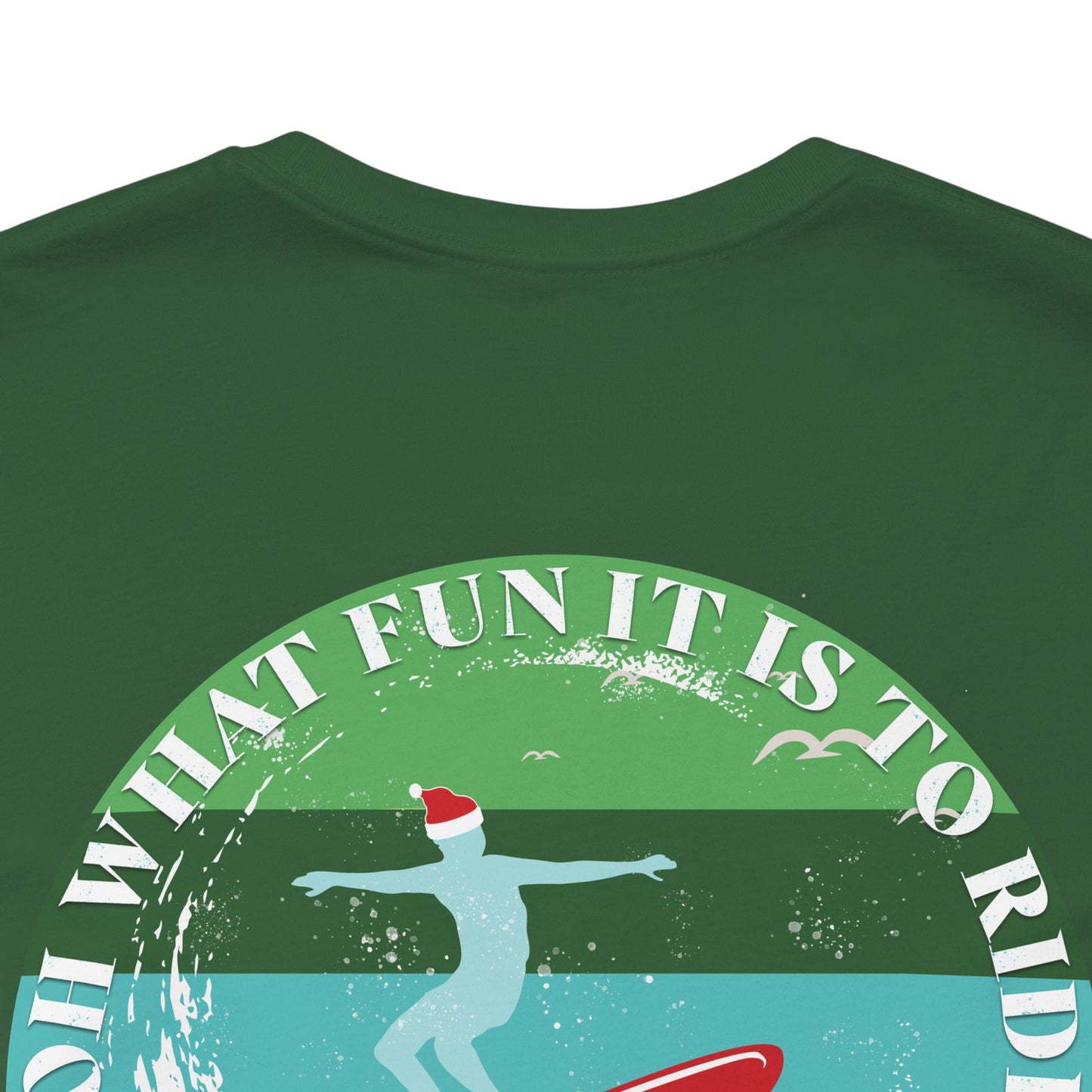 Adult Christmas Surfing Tee - Bella Canvas