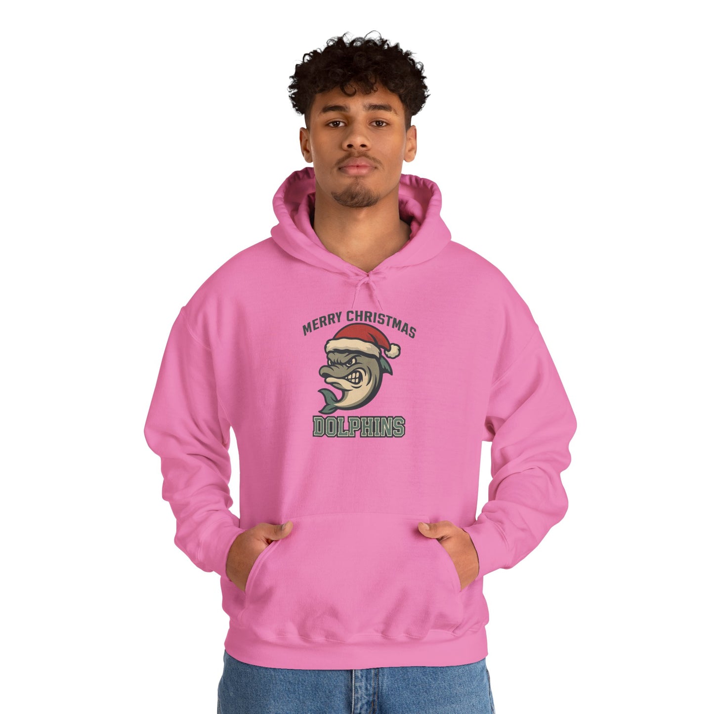 Merry Christmas Dolphin Hoodie - Gildan