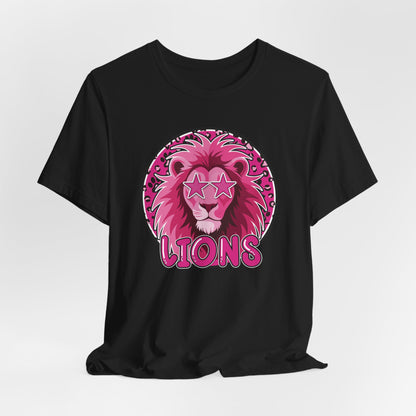 Preppy Pink Lion Tee - Bella Canvas