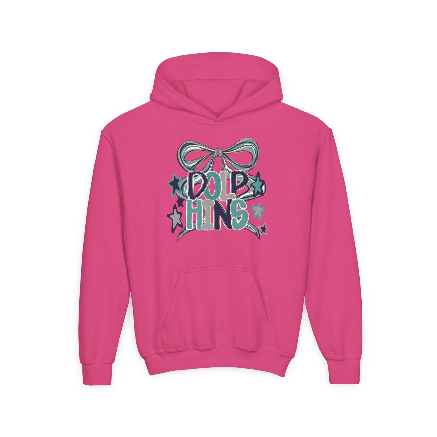 Youth Dolphins Ribbon Hoodie