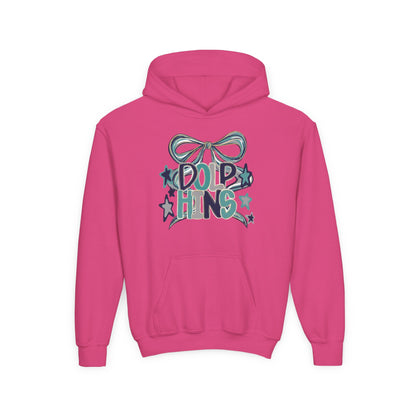 Youth Dolphins Ribbon Hoodie