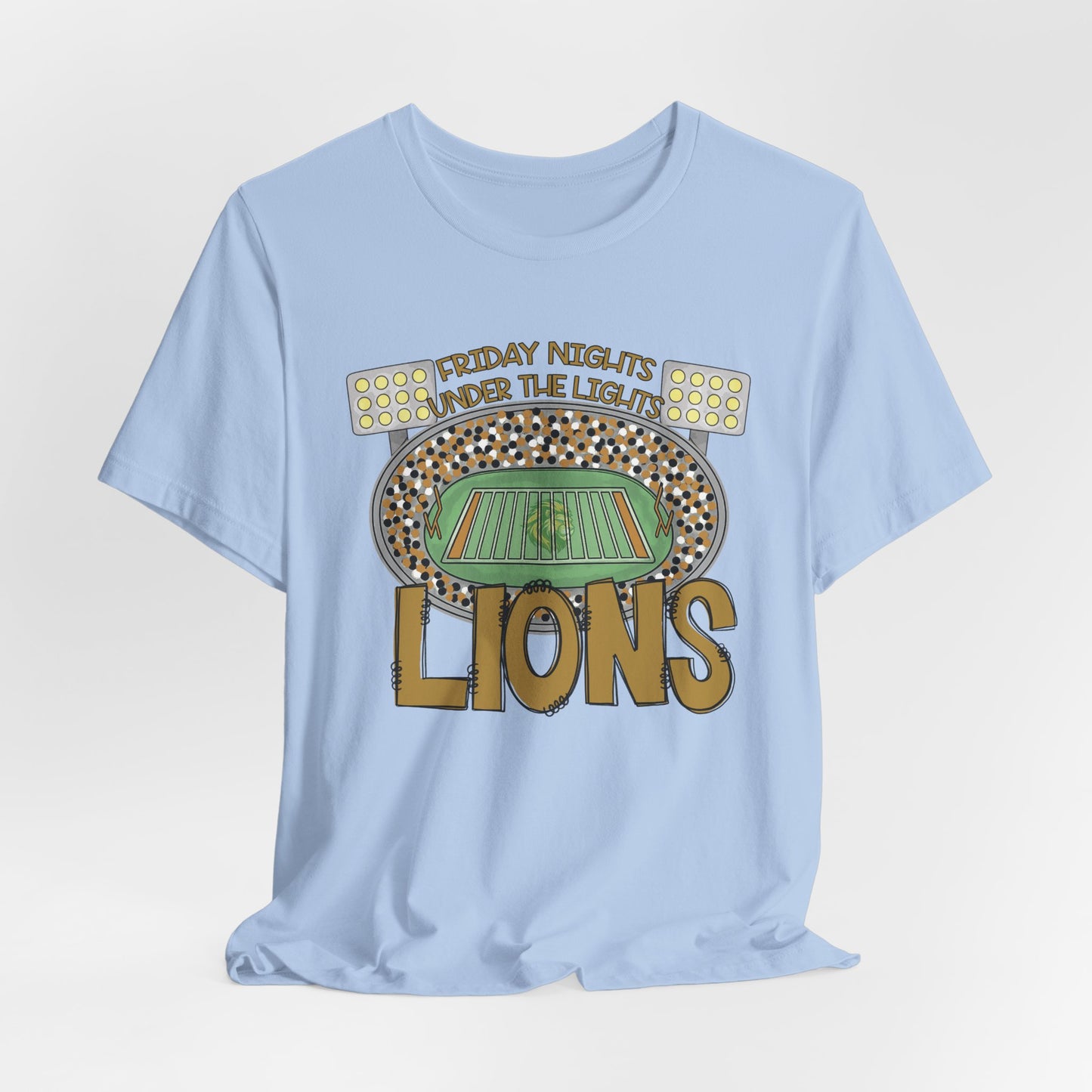 Adult LionsFriday Nights Under the Lights Tee - Bella Canvas