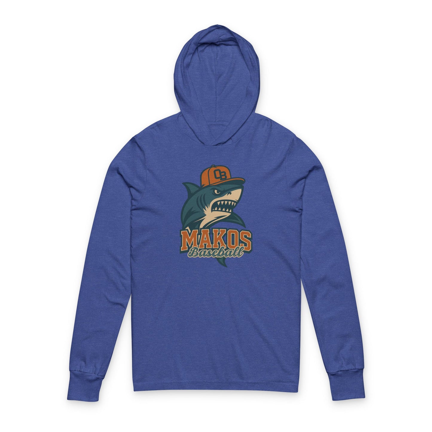 Makos Baseball Unisex Hooded Tee - Bella Canvas