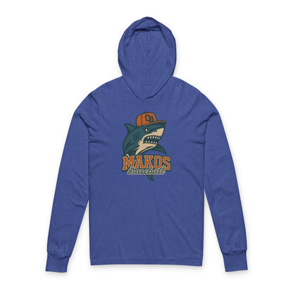 Makos Baseball Unisex Hooded Tee - Bella Canvas