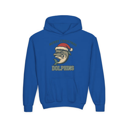 Merry Christmas Dolphins Hoodie - Gildan