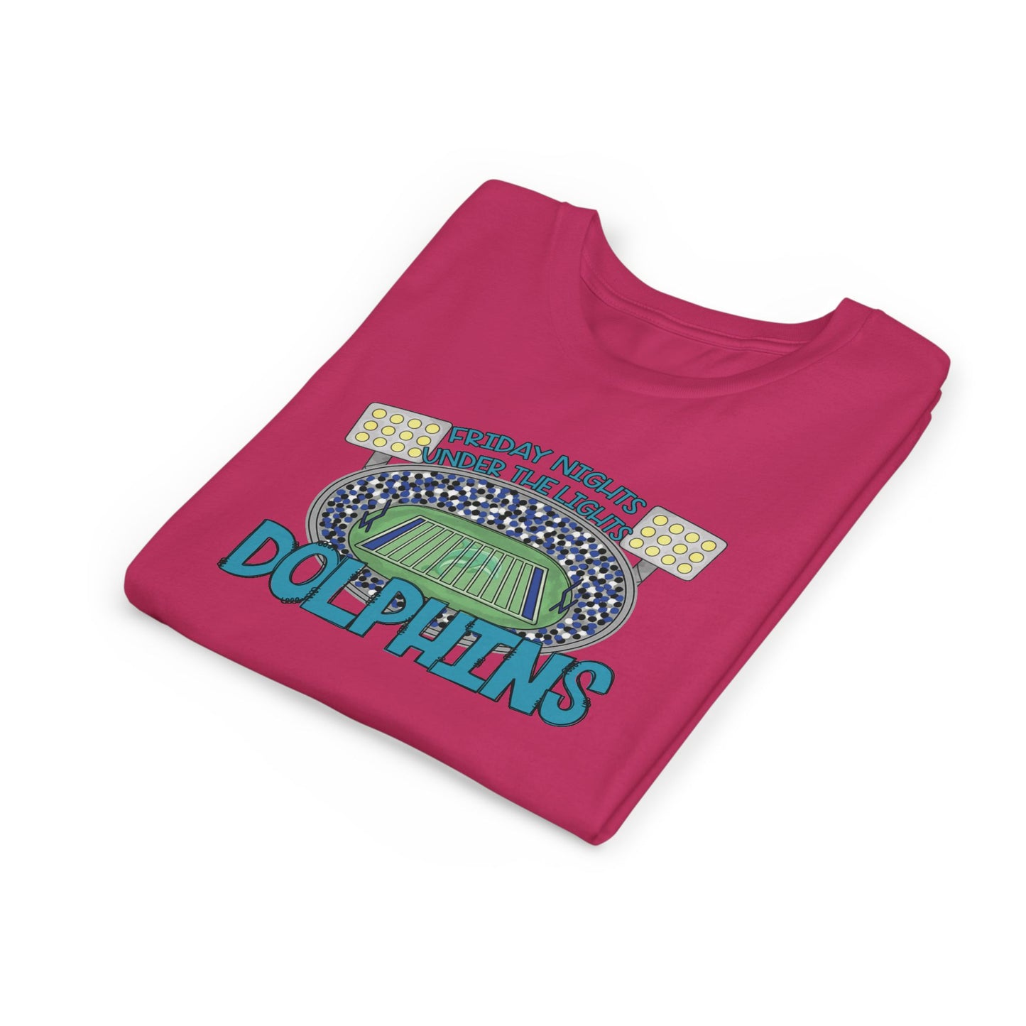 Dolphins Friday Nights Youth Tshirt - Bella Canvas