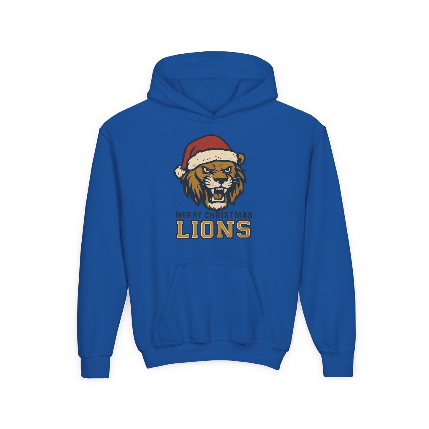 Merry Christmas Lions Hoodie - Gildan