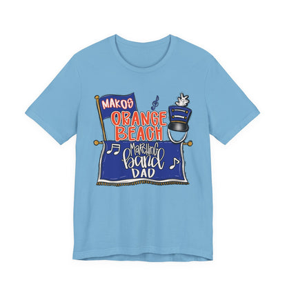 Adult Orange Beach Dad Band Tee - Bella Canvas