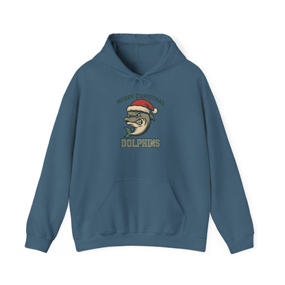 Merry Christmas Dolphin Hoodie - Gildan