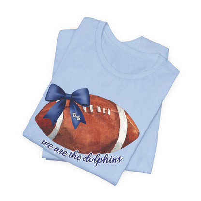 Adult Dolphins Coquette Football Tee