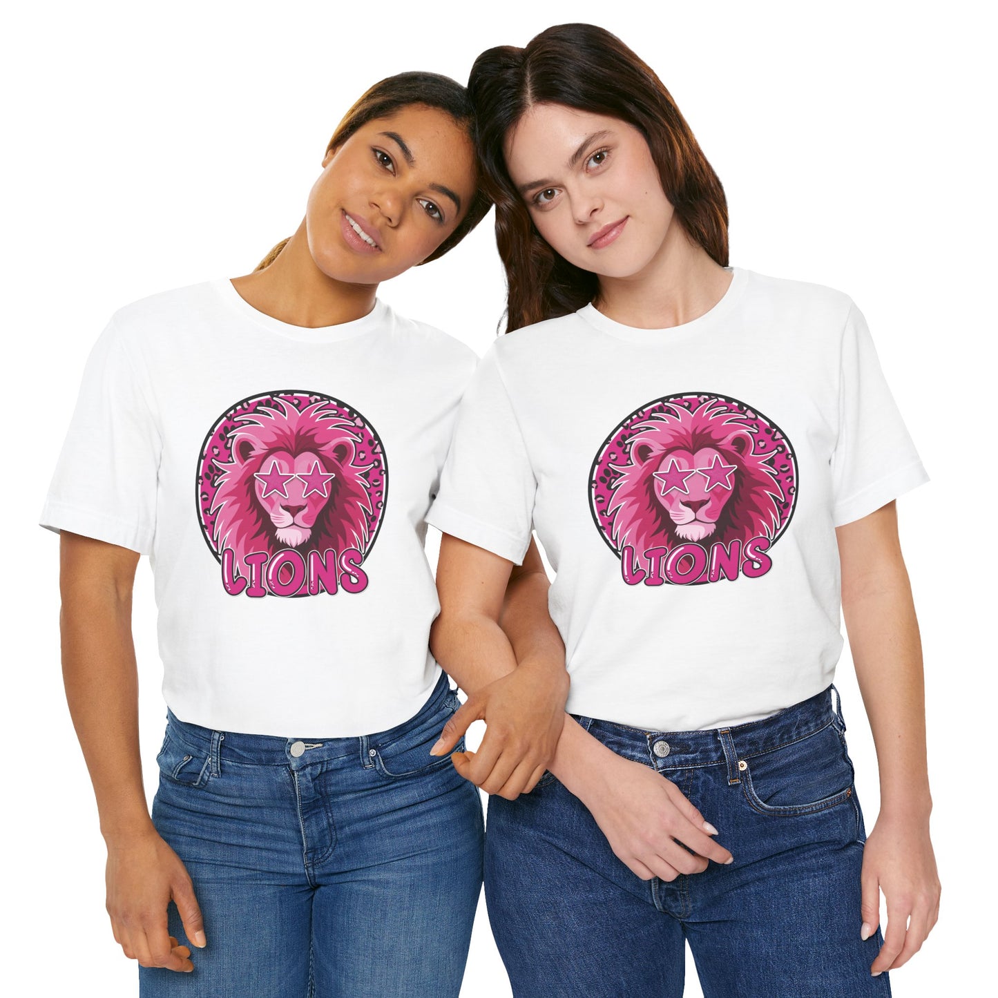 Preppy Pink Lion Tee - Bella Canvas