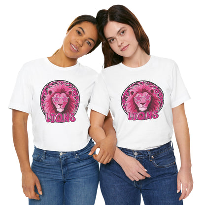 Preppy Pink Lion Tee - Bella Canvas