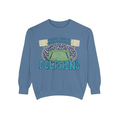Adult Friday Night Lights Dolphins Sweatshirt - Comfort Colors