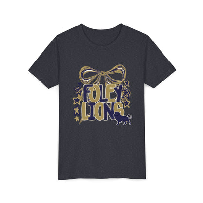 Youth Foley Lions Bow Tee - Bella Canvas