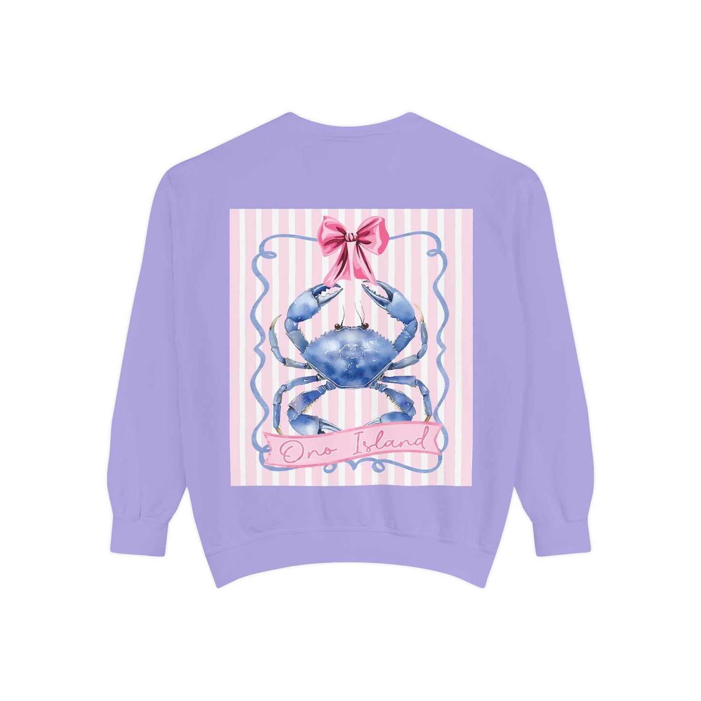 Adult Ono Island Preppy Crab Sweatshirt - Comfort Colors