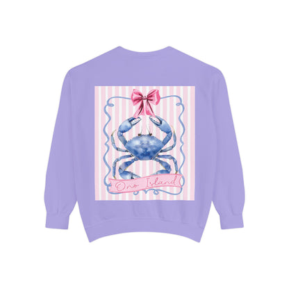 Adult Ono Island Preppy Crab Sweatshirt - Comfort Colors