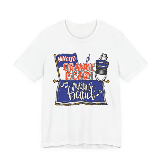Adult Orange Beach Marching Band Tee - Bella Canvas