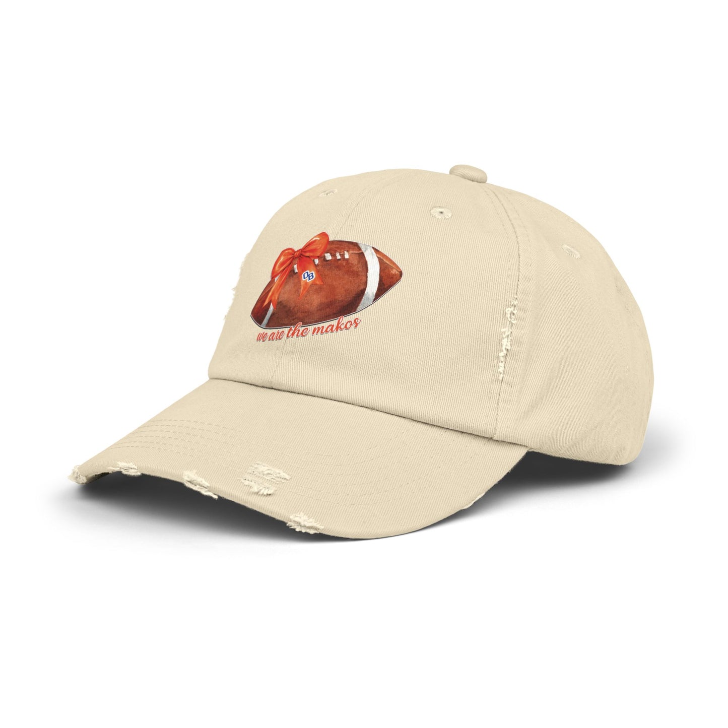 Makos Coquette Football Unisex Distressed Football Cap