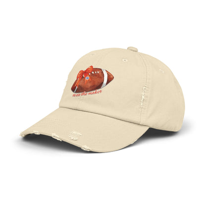 Makos Coquette Football Unisex Distressed Football Cap