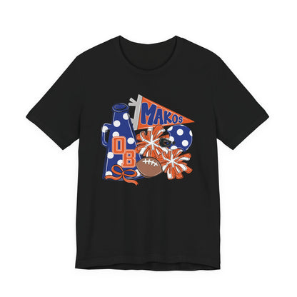 Adult Mega Makos Spirit Football Tee - Bella Canvas