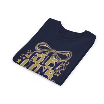 Youth Foley Lions Bow Tee - Bella Canvas