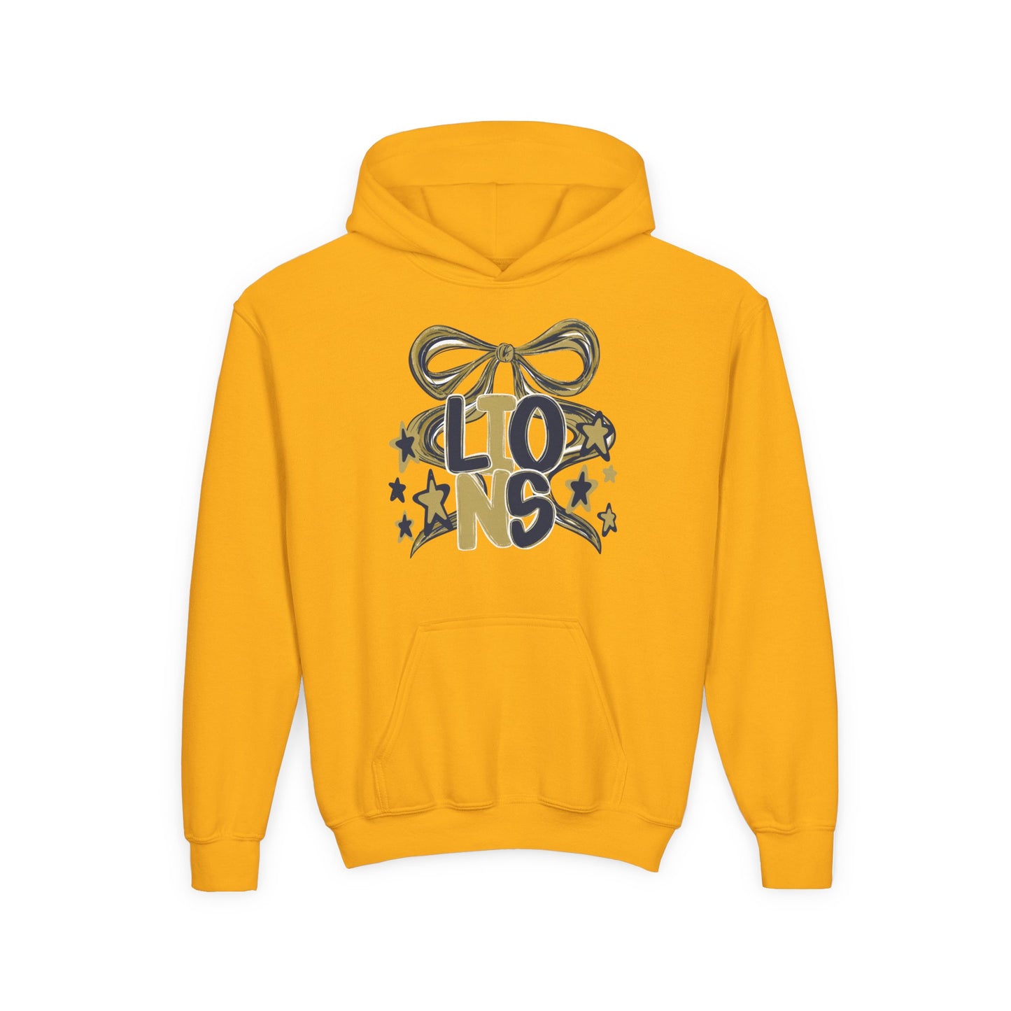 Youth Lions Twirly Ribbon Hoodie