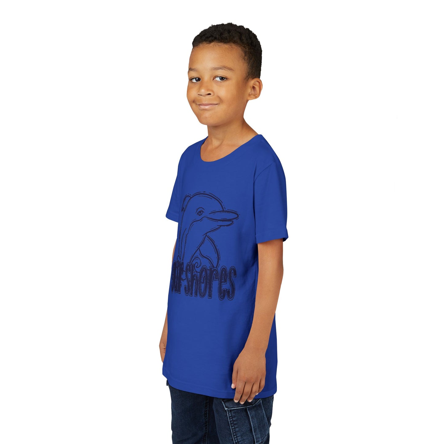 Youth Dolphin Sketch Tee - Bella Canvas