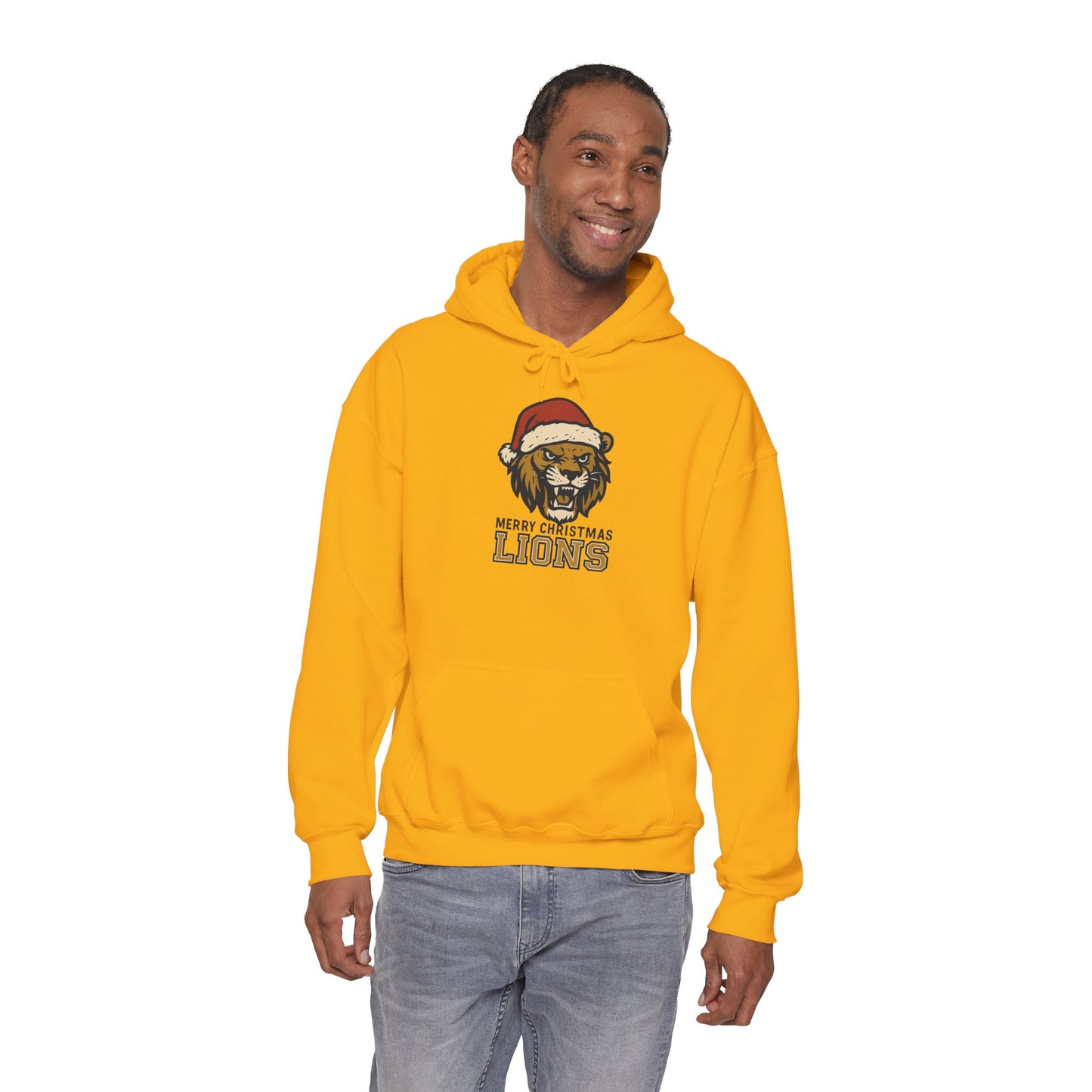 Merry Christmas Lions Hoodie — Gildan