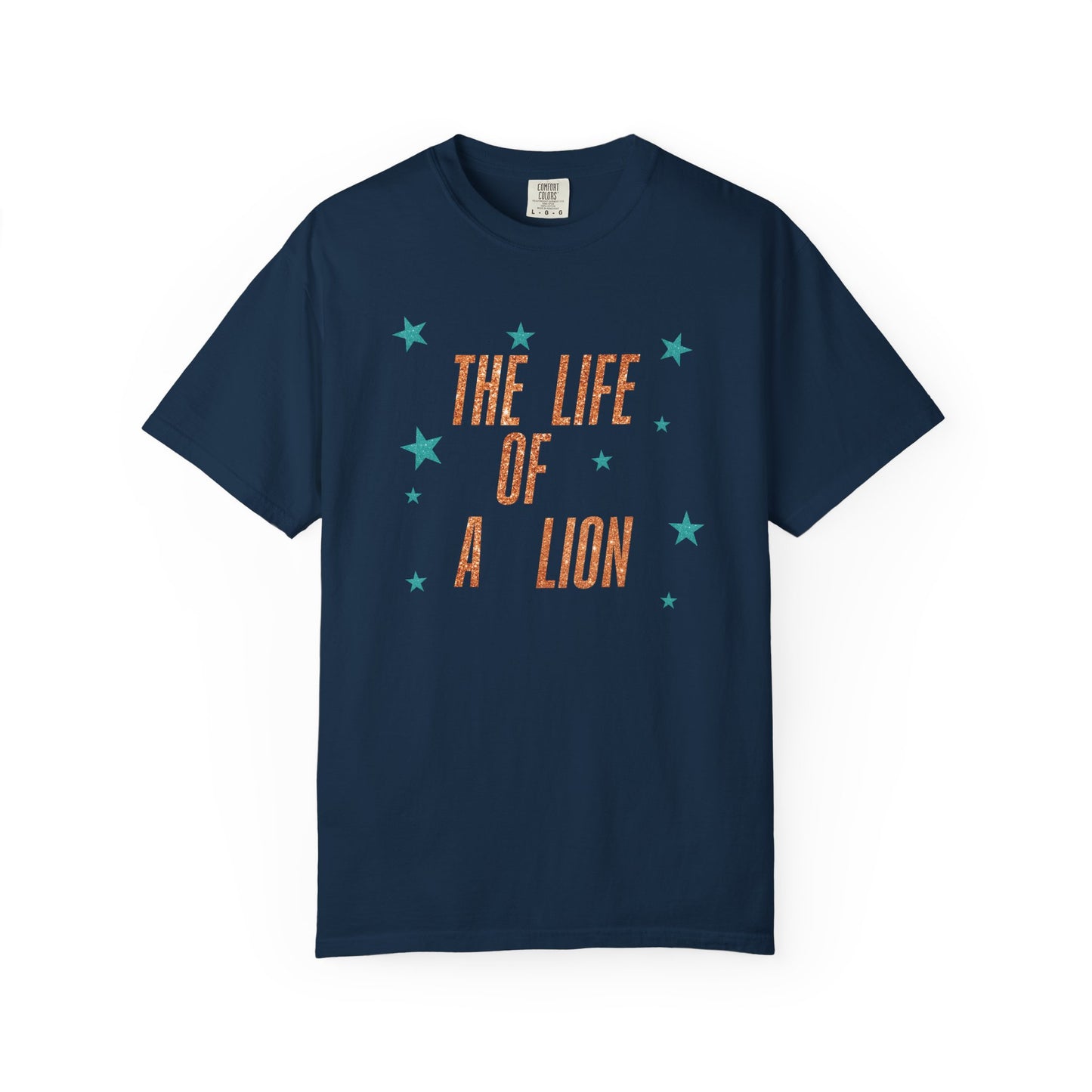 Adult Life of a Lion Faux Glitter - Comfort Colors