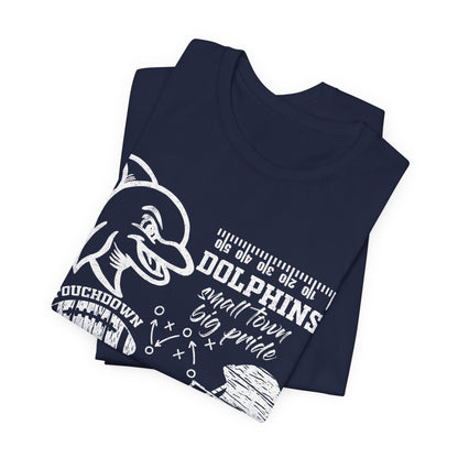 Adult Dolphin Football Tee - Bella Canvas